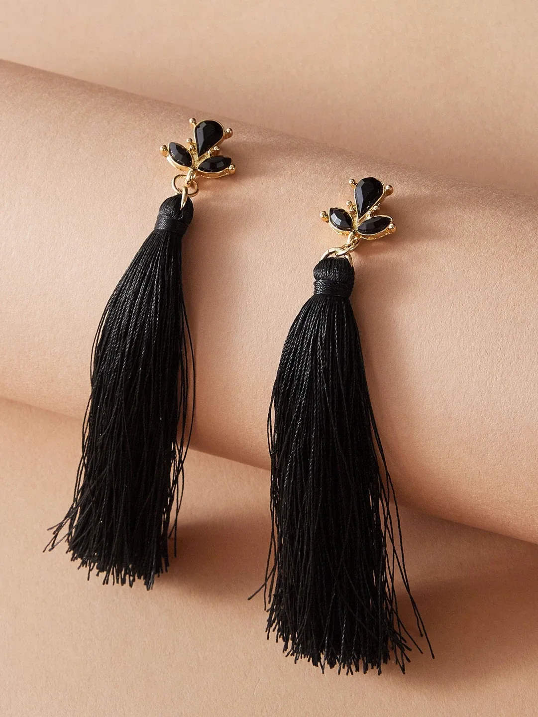 Tassel Earrings - Black image indicator(2)