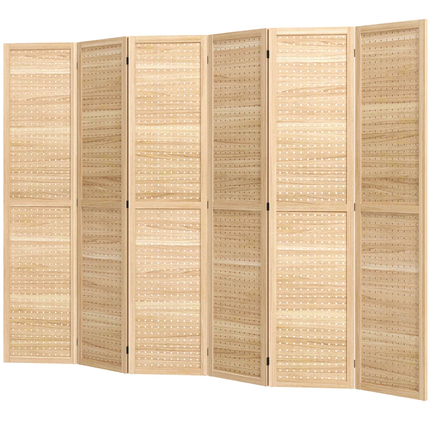 Wooden Room Divider with Peg Holes - photo 4