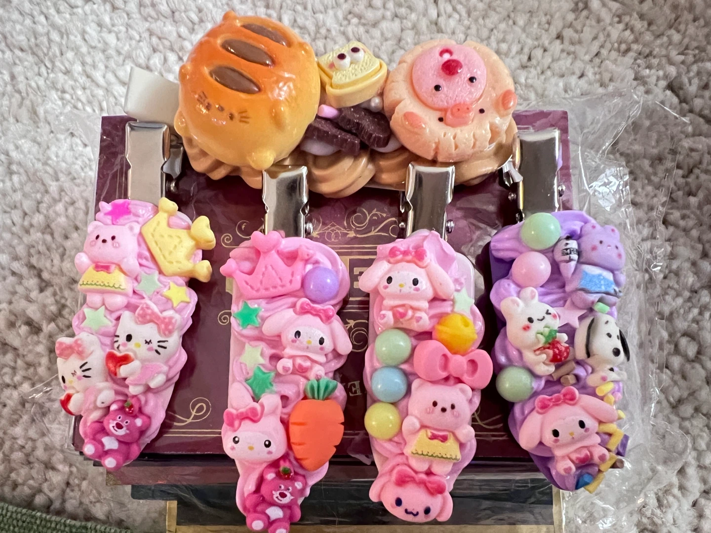 Kawaii Character Hair Clips - Set of 5