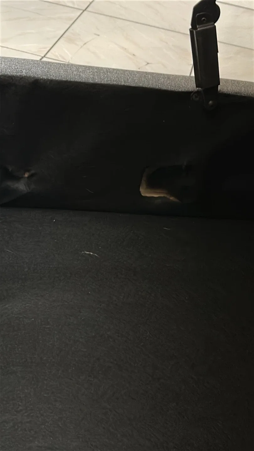 Storage Ottoman Bench - Grey Fabric, Gold Legs image indicator(4)