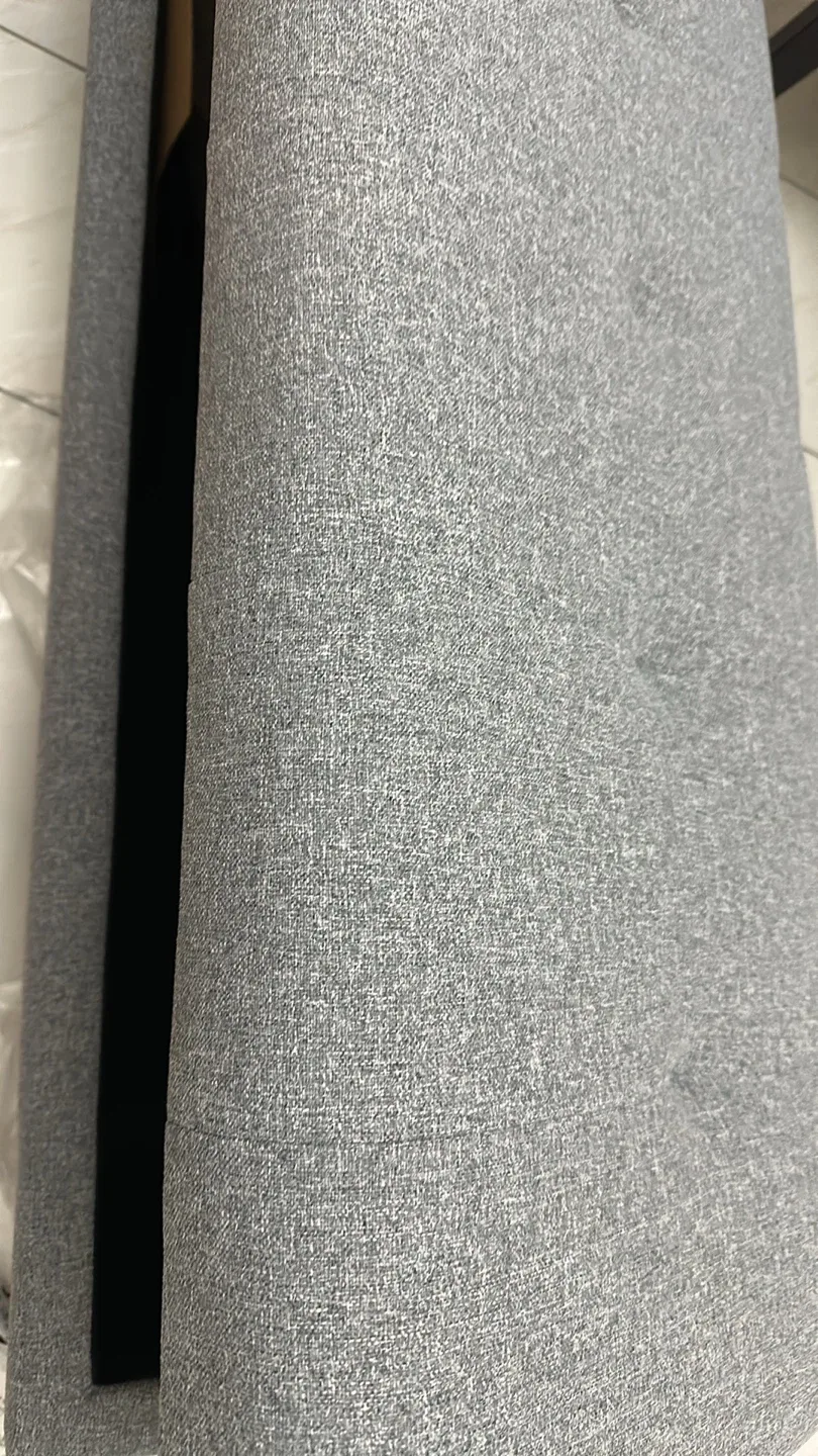 Storage Ottoman Bench - Grey Fabric, Gold Legs image indicator(2)