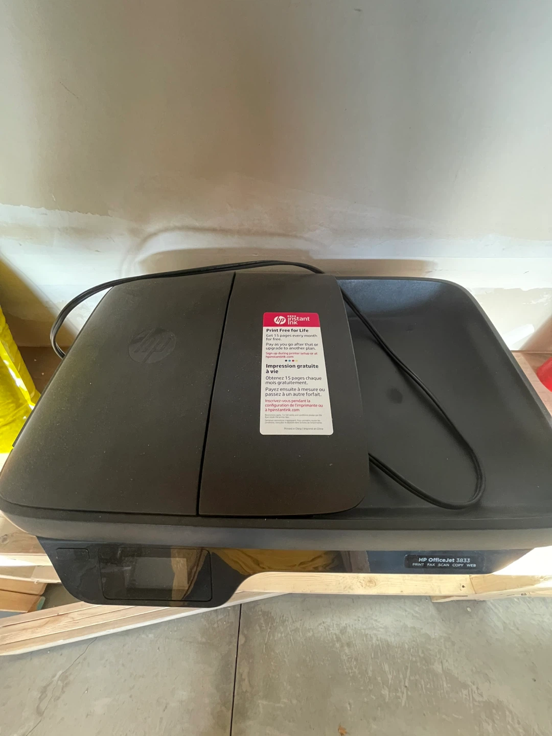 HP OfficeJet 3833 Printer - Print, Fax, Scan, Copy