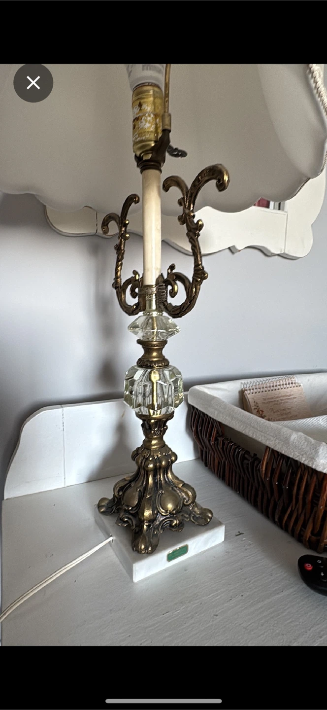 Vintage Crystal Table Lamp