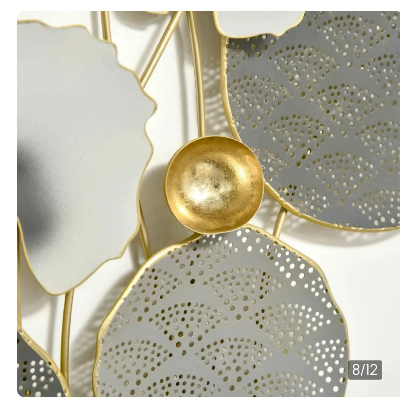 Metal Wall Art Decor - Floral Design, 50cm image indicator(6)