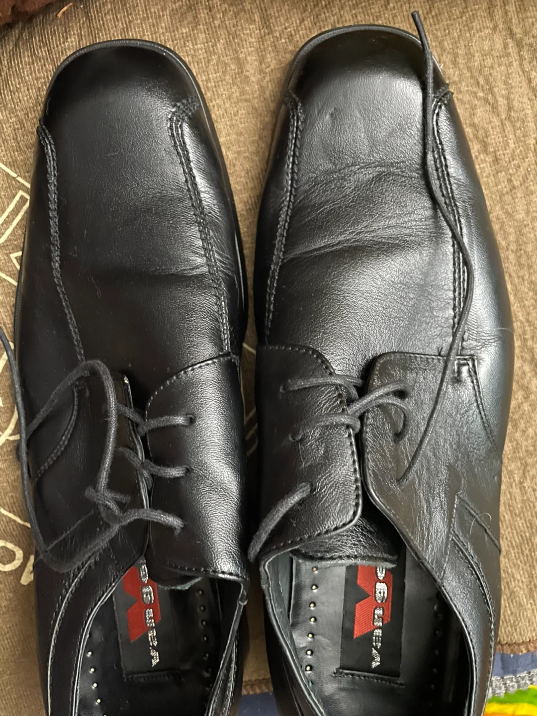 Vangello Black Leather Dress Shoes - US 12 - photo 2
