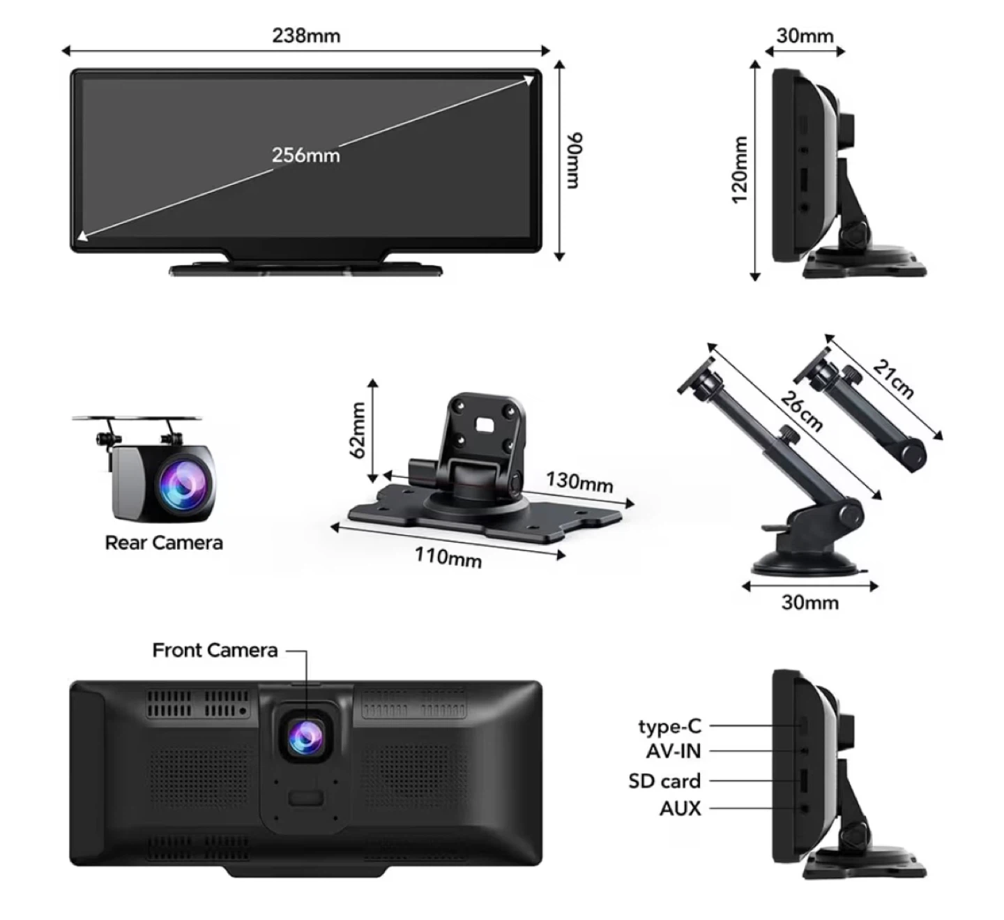 Lamto Carplay Screen with Front & Rear Camera - photo 2