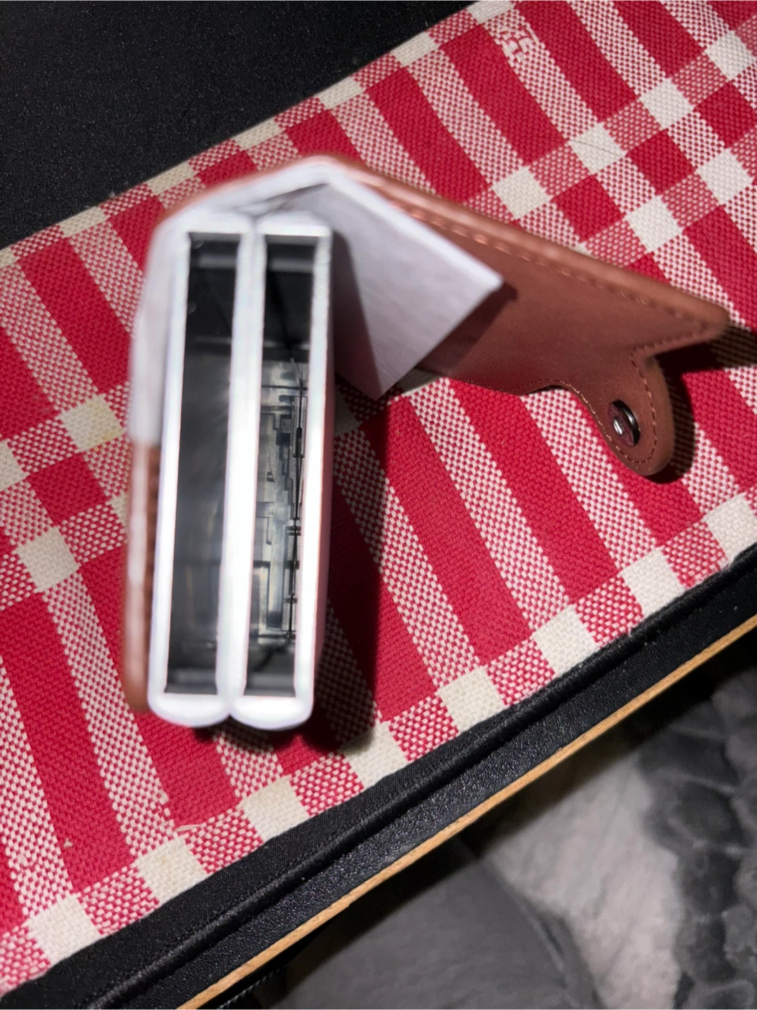 Brown Leather 2 Card Storage Pop-Up Card Wallet - photo 3