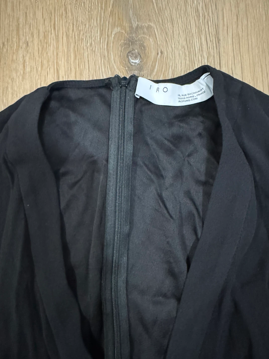 IRO Womens Chacha Pleated Crepe Black Jumpsuit Size 36 - photo 2