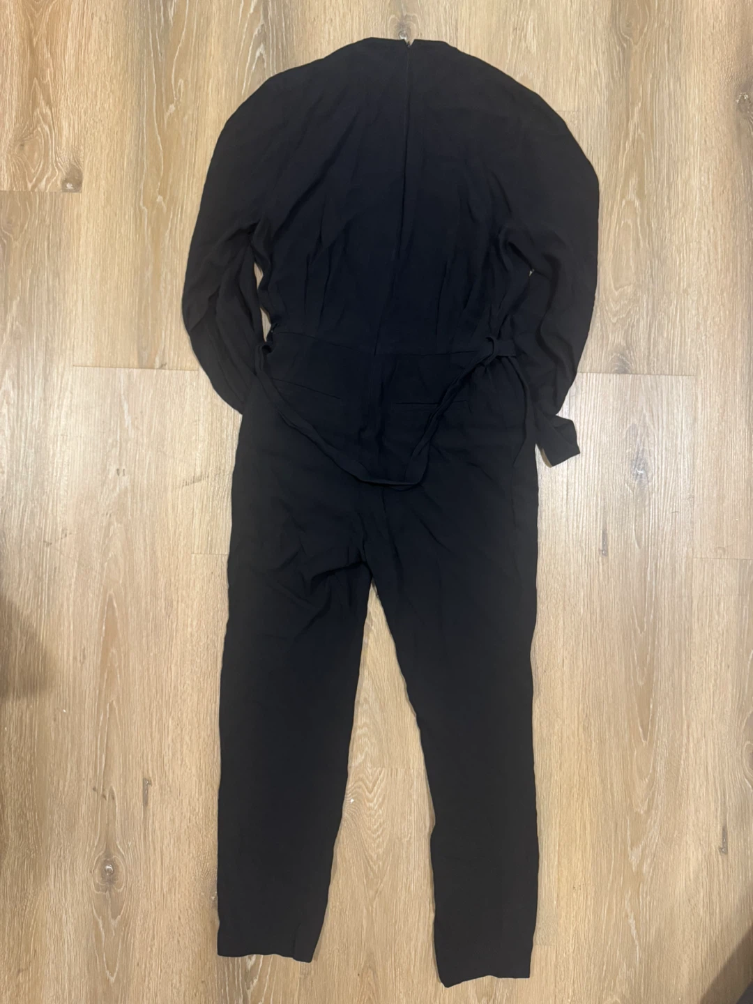 IRO Womens Chacha Pleated Crepe Black Jumpsuit Size 36 - photo 3