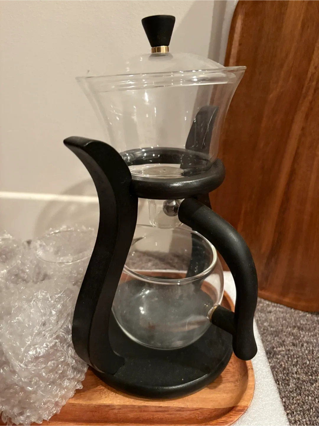 Tea Coffe Set with 2x Wood Tray image indicator(4)