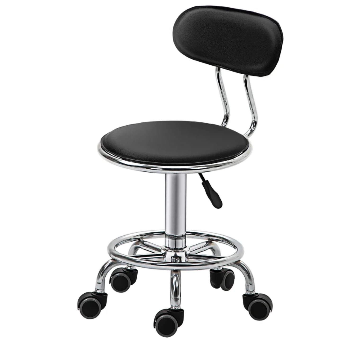 HOMCOM Faux Leather Salon Rolling Stool - photo 2