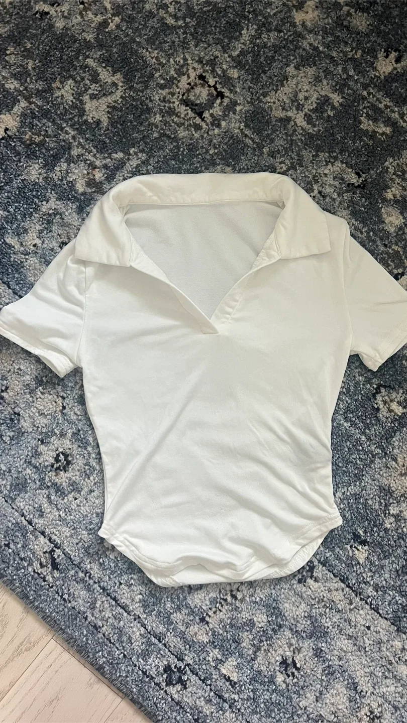 Semi Cropped Polo Shirt - size small image indicator(2)