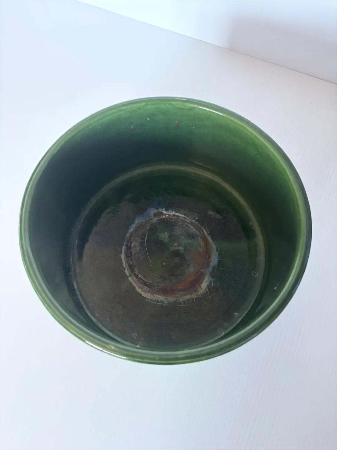 Vintage MCM Christmas ceramic advent bowl and tree base image indicator(5)