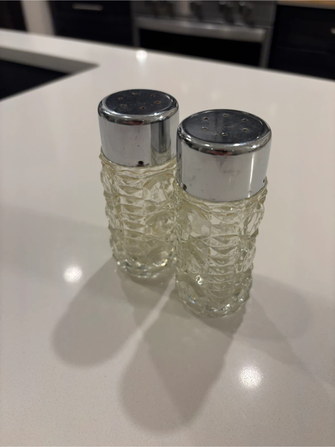 Free Glass Salt & Pepper Shakers w/ Metal Toppers - photo 3