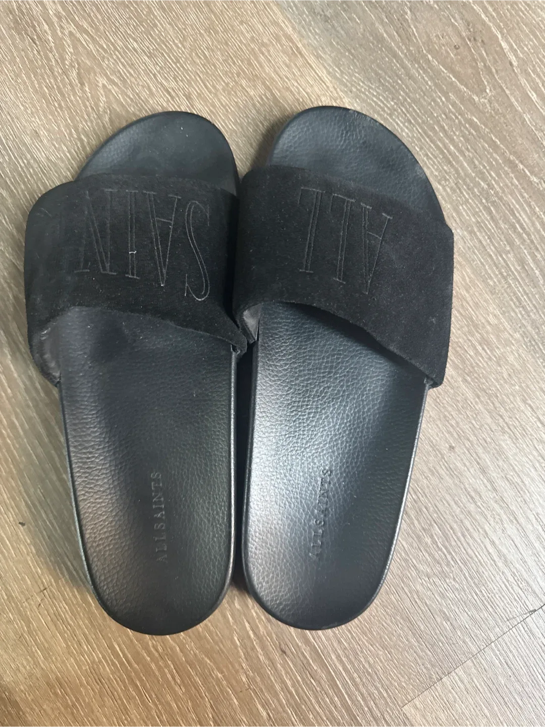 AllSaints Black Slides size image indicator(2)