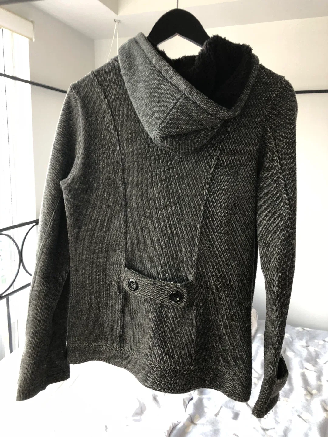 FREE-Hooded Toggle Jacket - Grey image indicator(2)