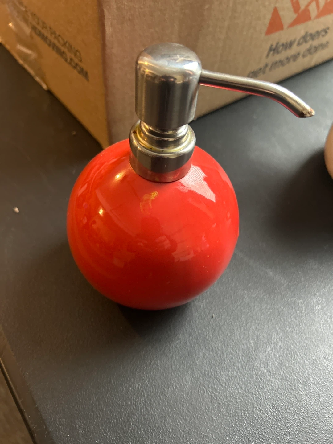 Red Soap Dispenser