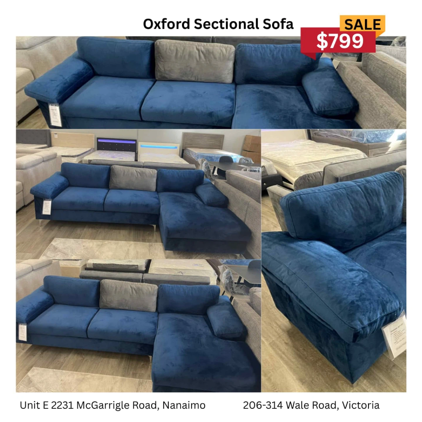 🛋️Blue Sectional Sofa for Only $799‼️😱💙