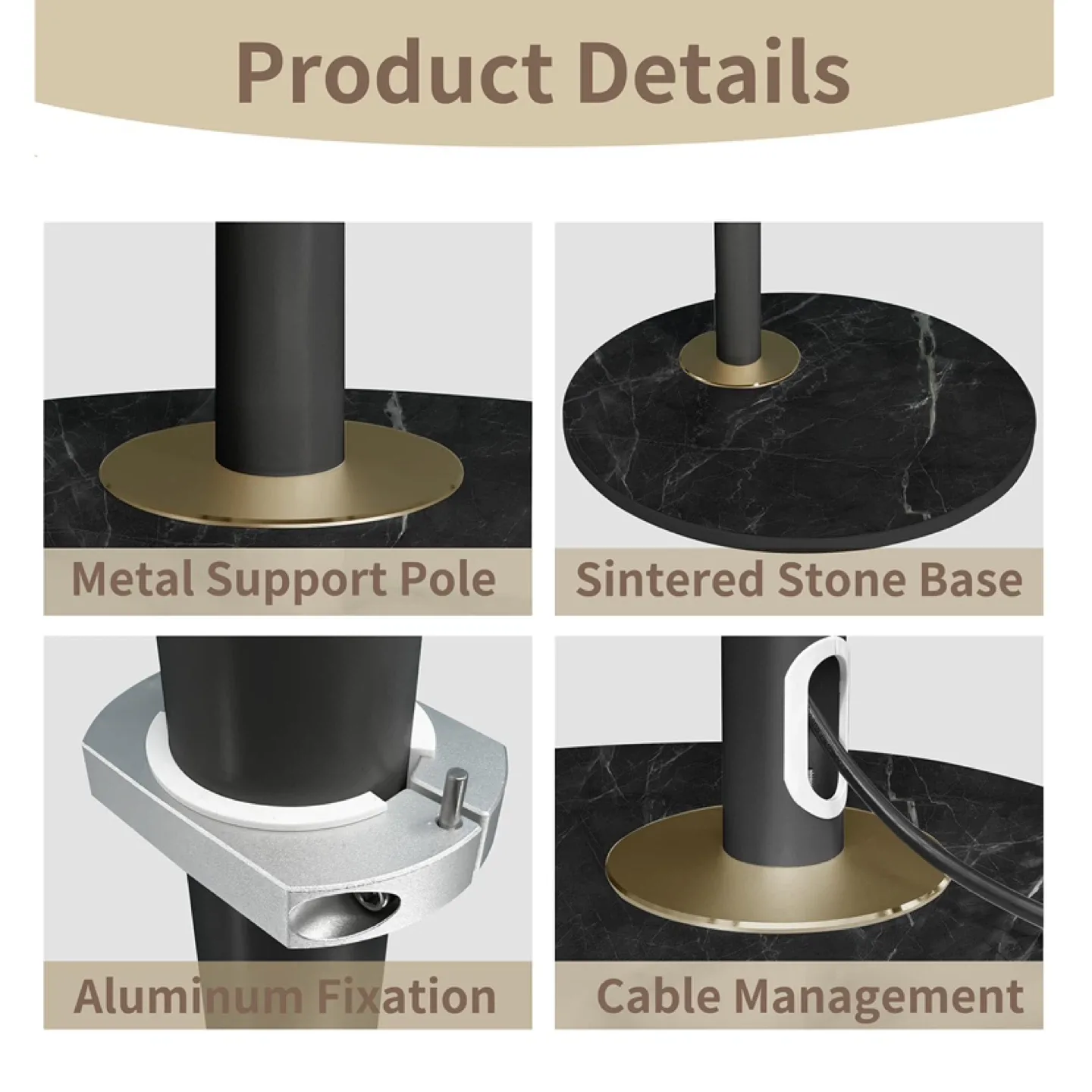 Vanconwey Floor TV Stand for 40-75 Inch LED LCD Screens image indicator(3)