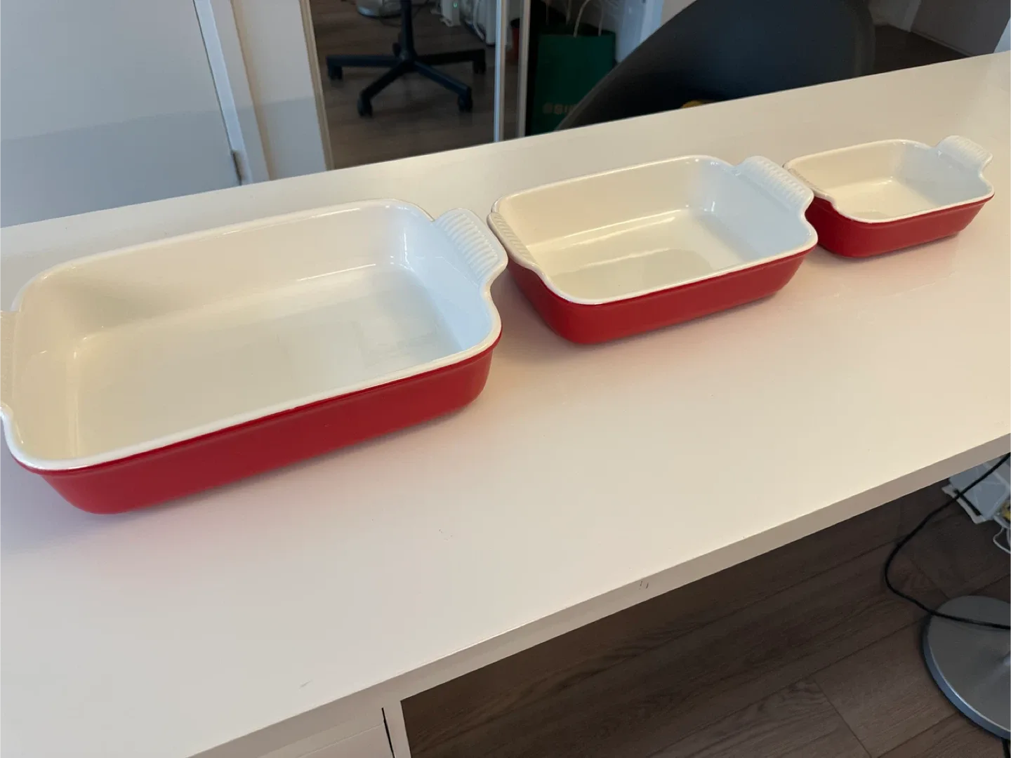 Last Call - Red & White Baking Dish Set (3) image indicator(2)