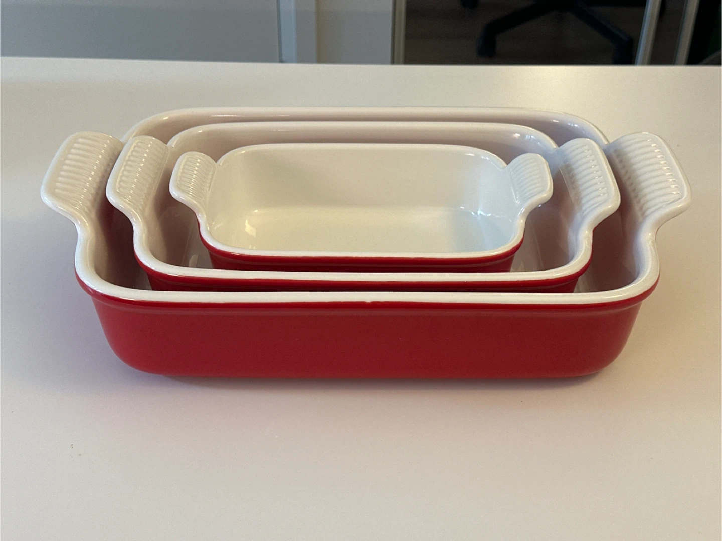 Last Call - Red & White Baking Dish Set (3)