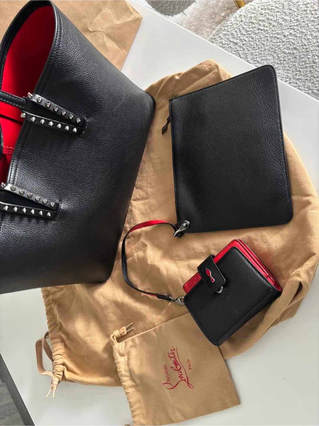 Christian Louboutin Black Leather Tote Bag image indicator(4)