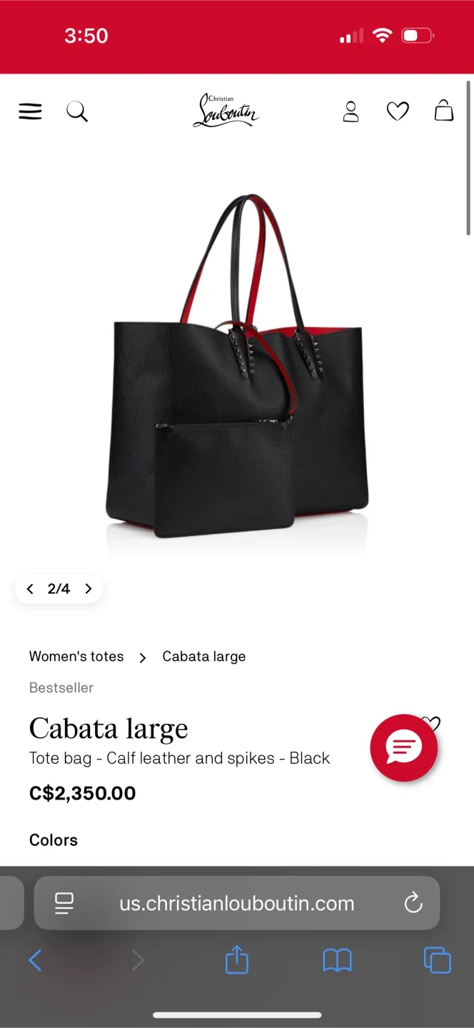 Christian Louboutin Black Leather Tote Bag image indicator(5)