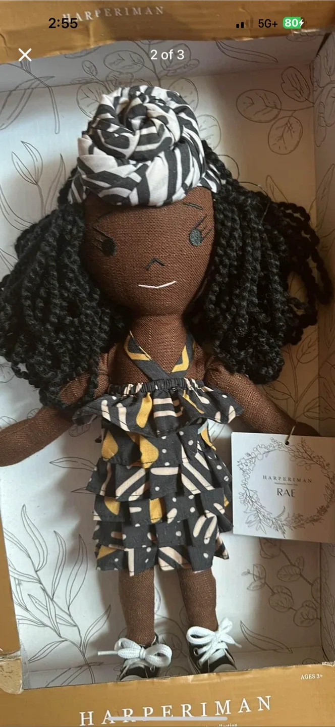 Harperiman Rae Handmade Linen Doll, 14 in