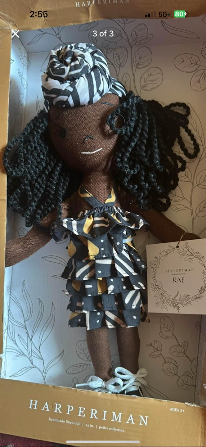 Harperiman Rae Handmade Linen Doll, 14 in - photo 2