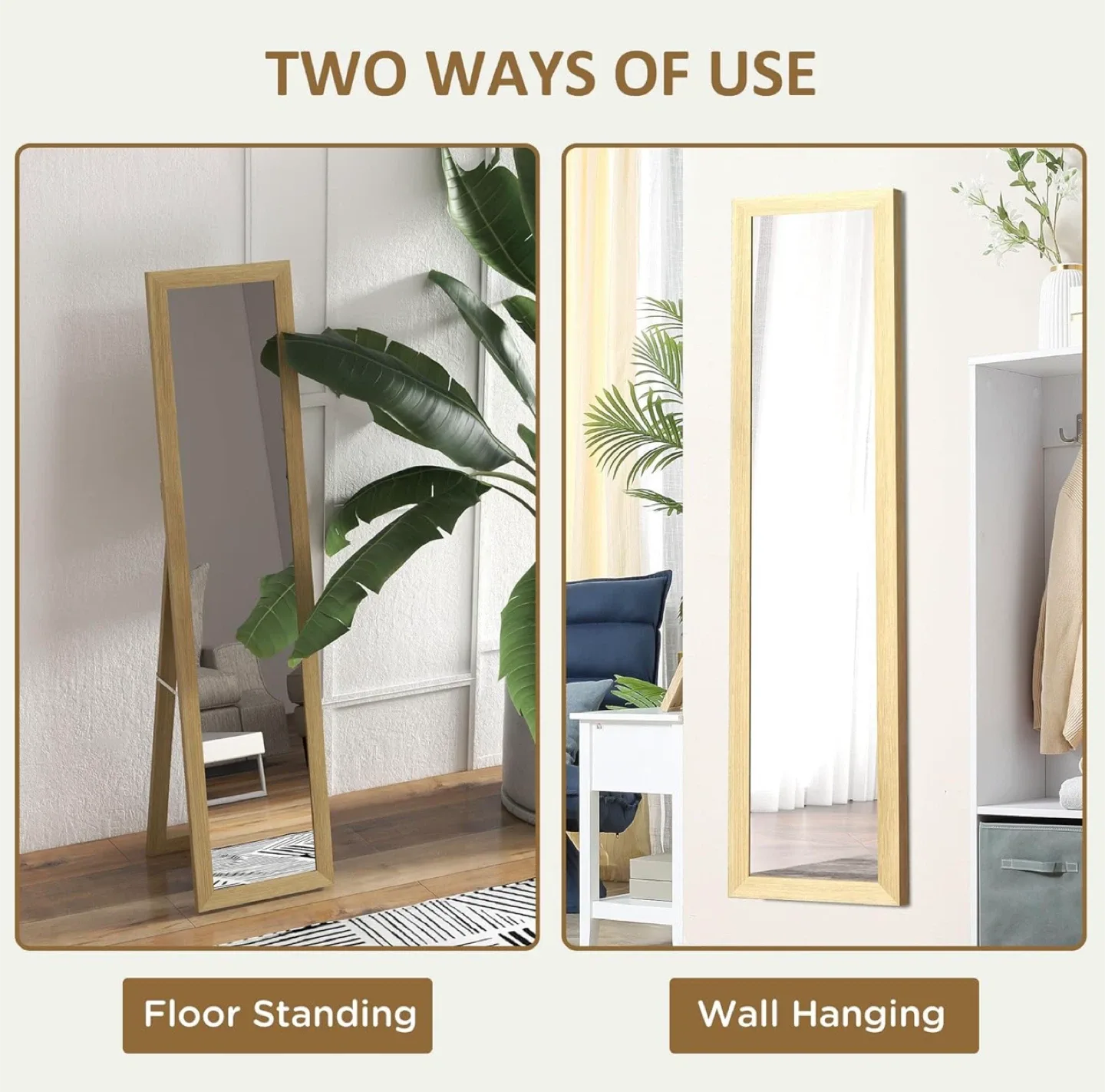 Freestanding Full Length Mirror - 58.3" image indicator(3)