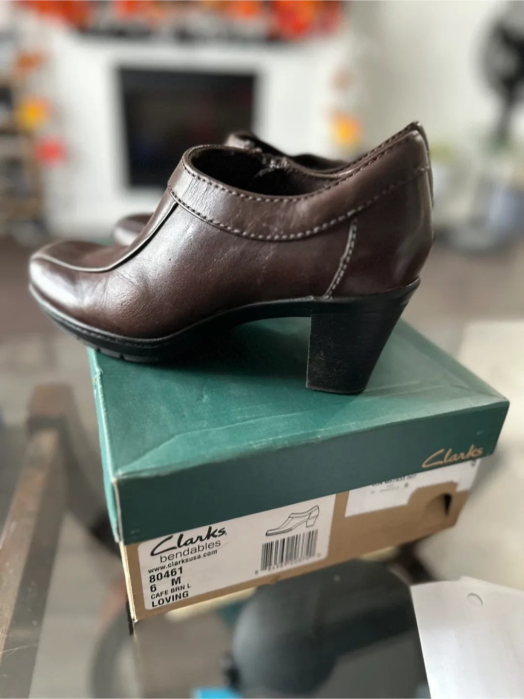 Clarks Bendables 80461 Brown Leather Heels - Size 6