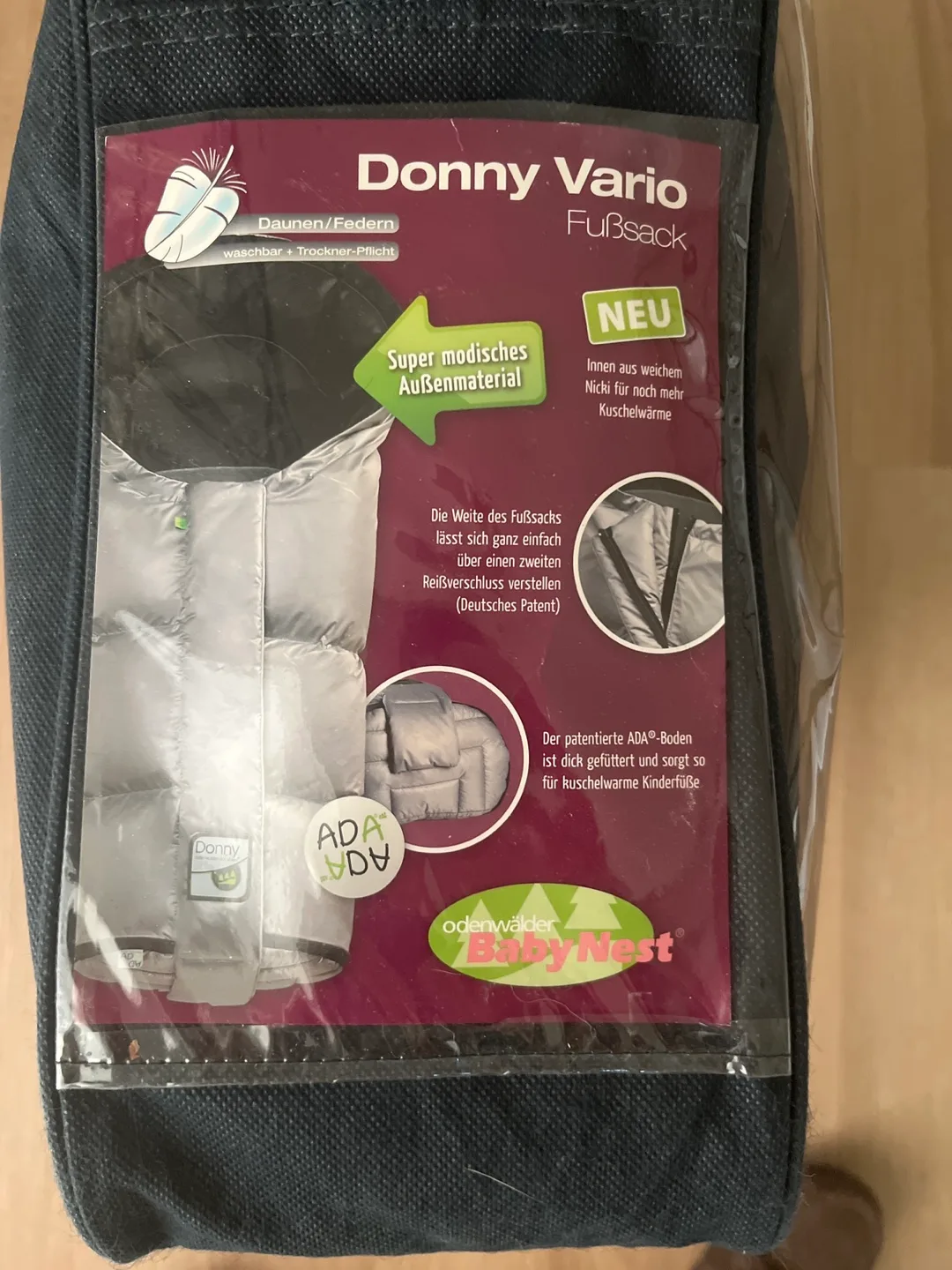 Odenwälder Babynest - Donny Vario Footmuff - Black image indicator(3)