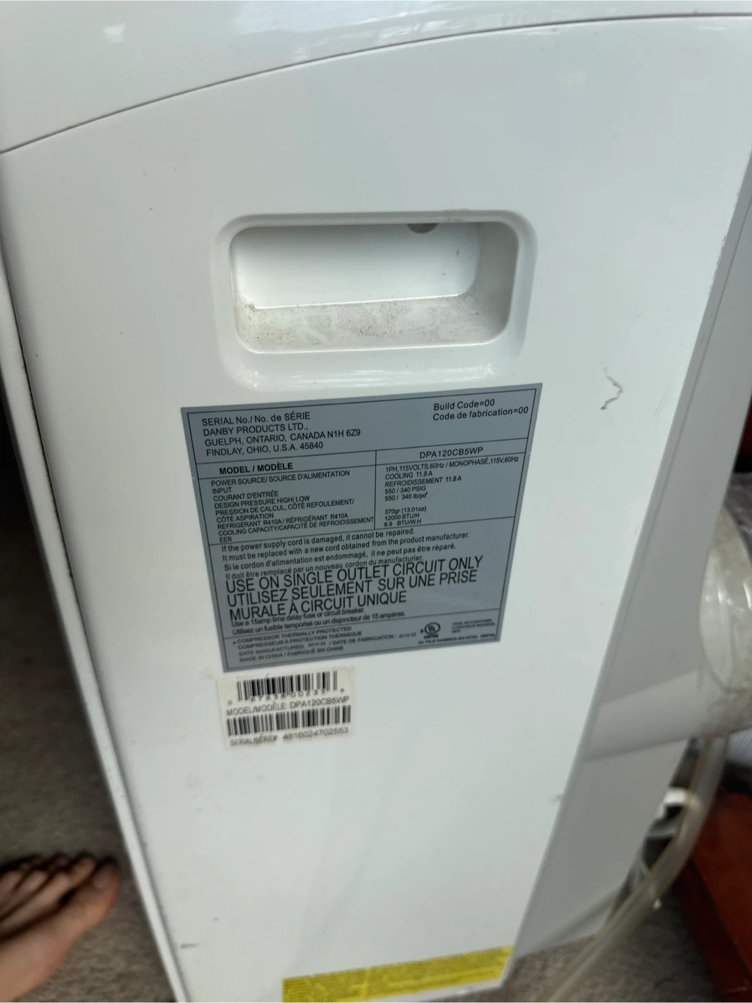 Premiere DPA120C8SWP Portable Air Conditioner - photo 2