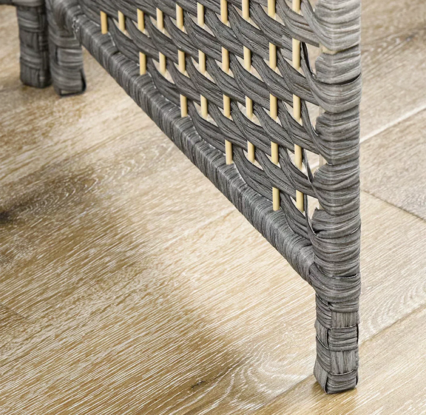 Grey Woven Room Divider - 4 Panel image indicator(6)