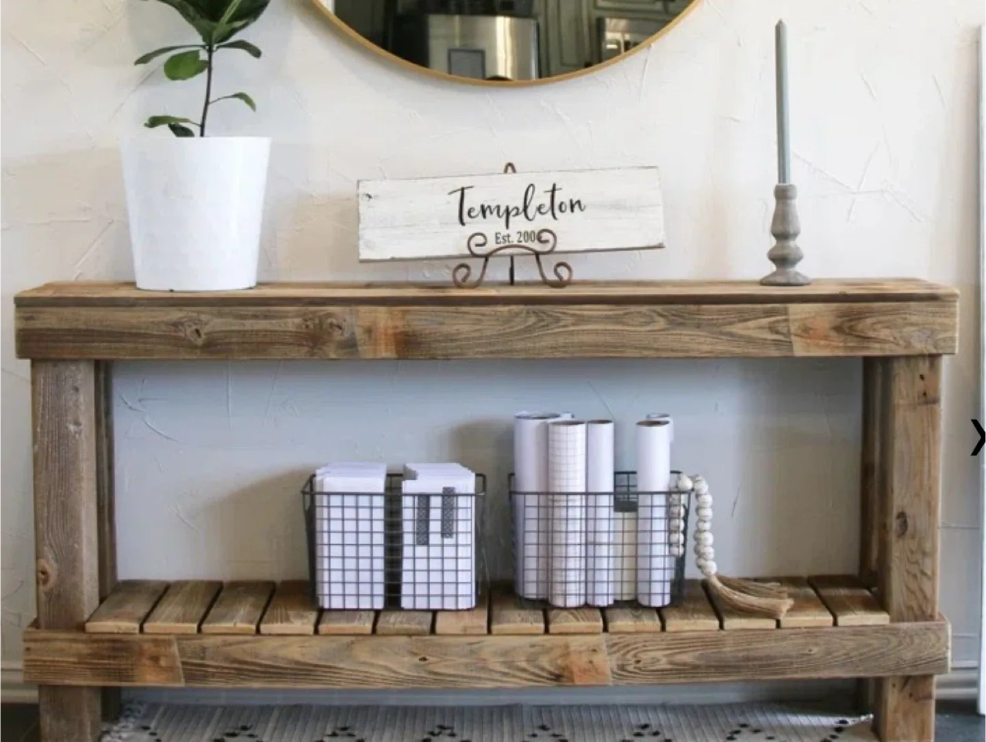 Rustic Wood Console Table - 60 inch image indicator(4)