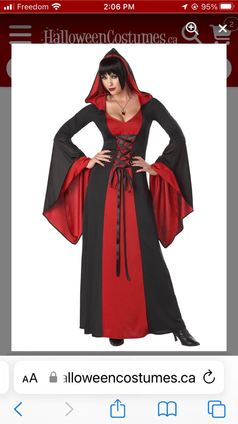 California Costume Vampire Vampiress Dress 3XL