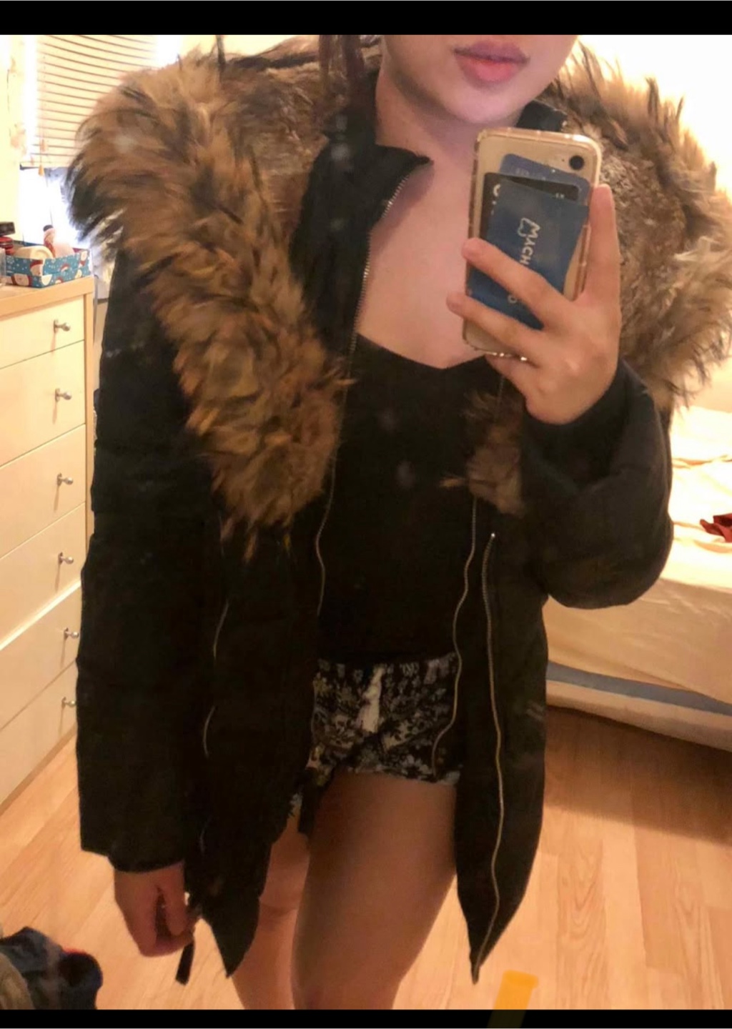 Mackage Black Winter Puffer Jacket with Fur Hood