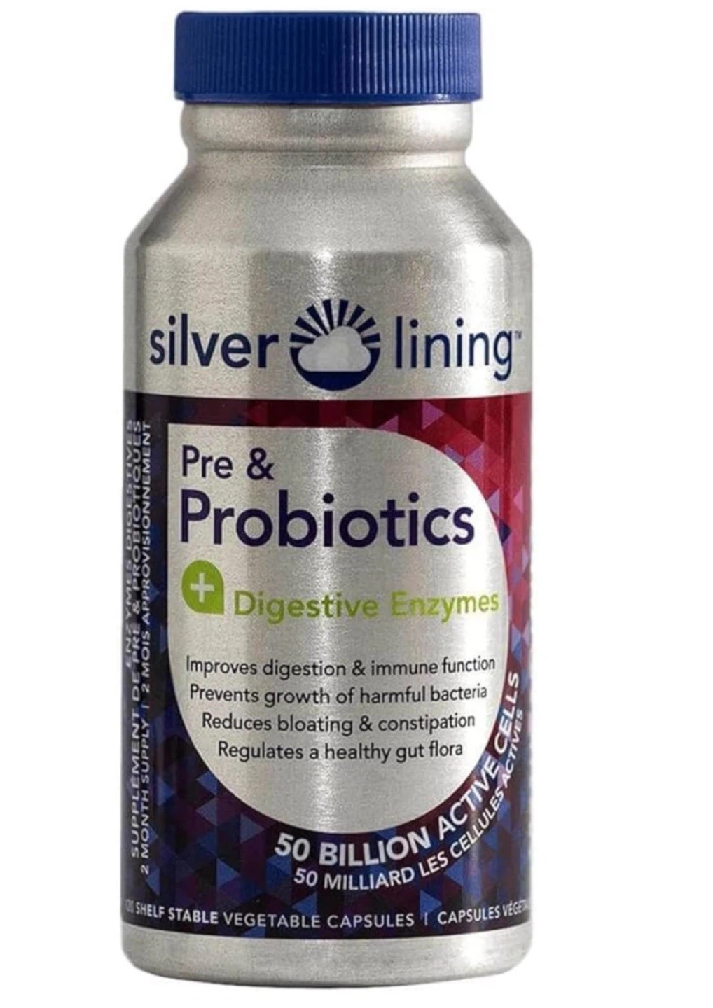 Silver Lining Pre & Probiotics + Digestive Enzymes