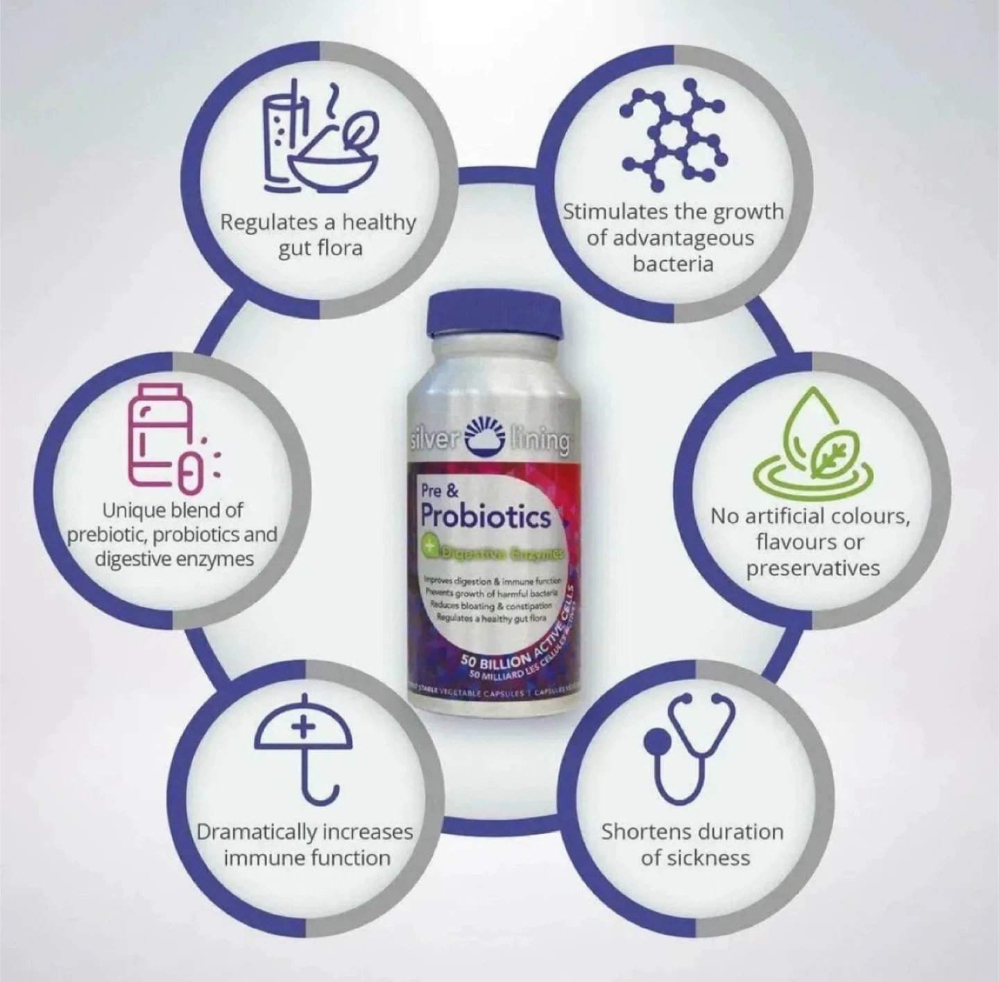 Silver Lining Pre & Probiotics + Digestive Enzymes - photo 2