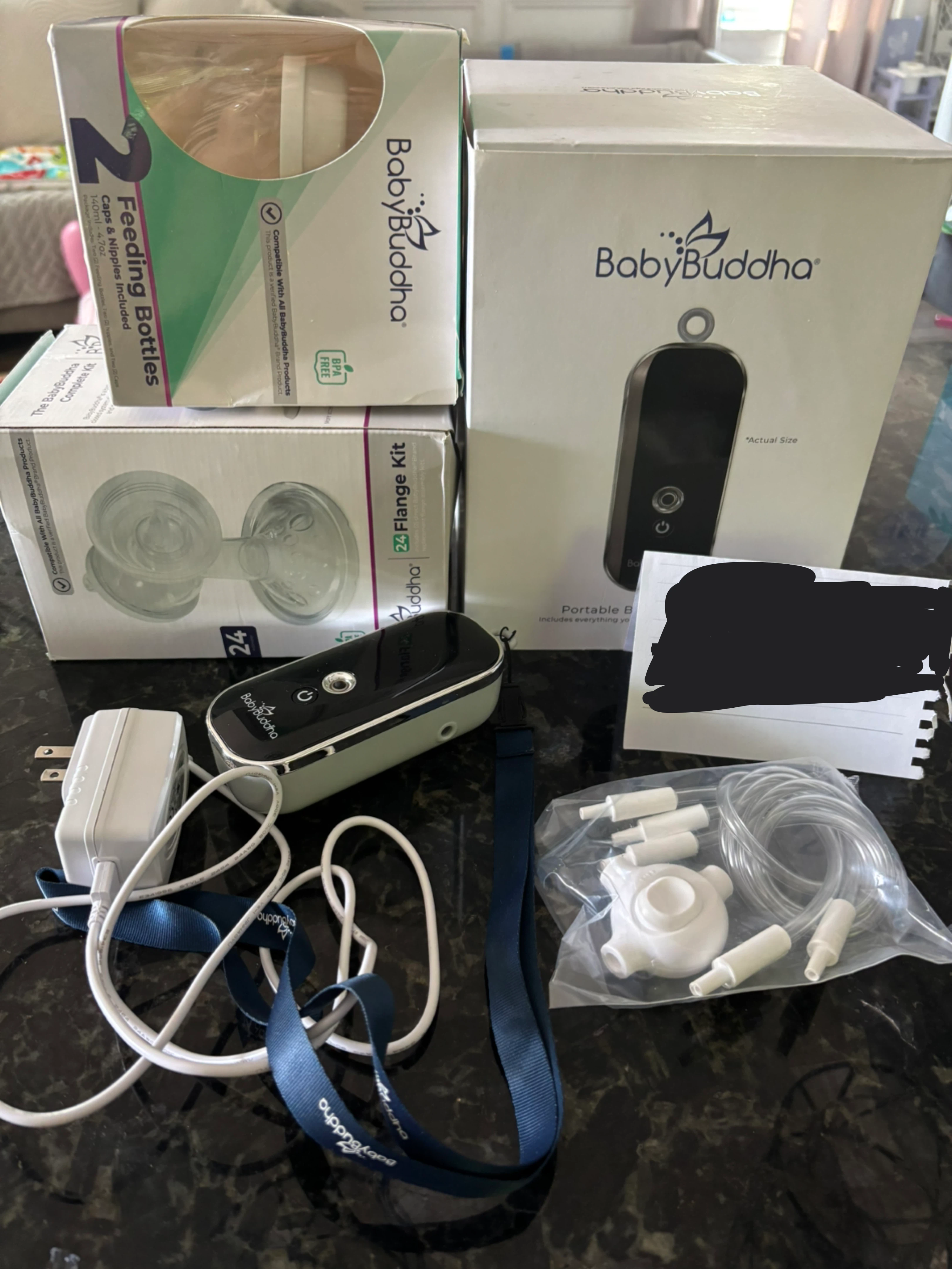 Baby Buddha Portable Breast Pump with Accessories
