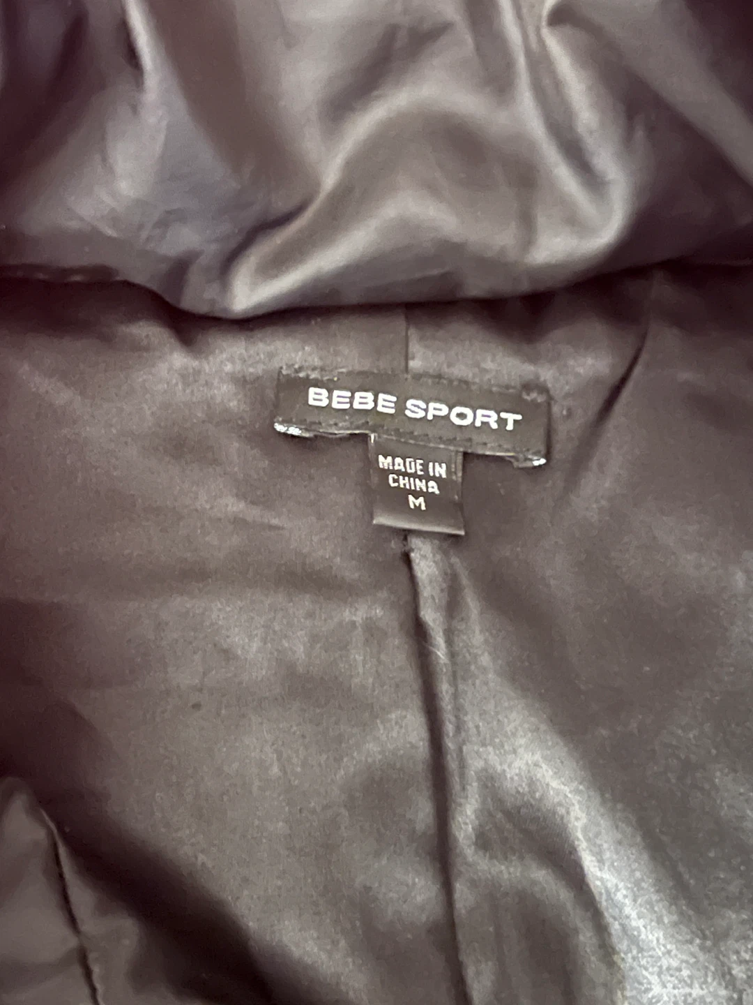 Bebe Sport Black Puffer Vest - Size M - photo 2