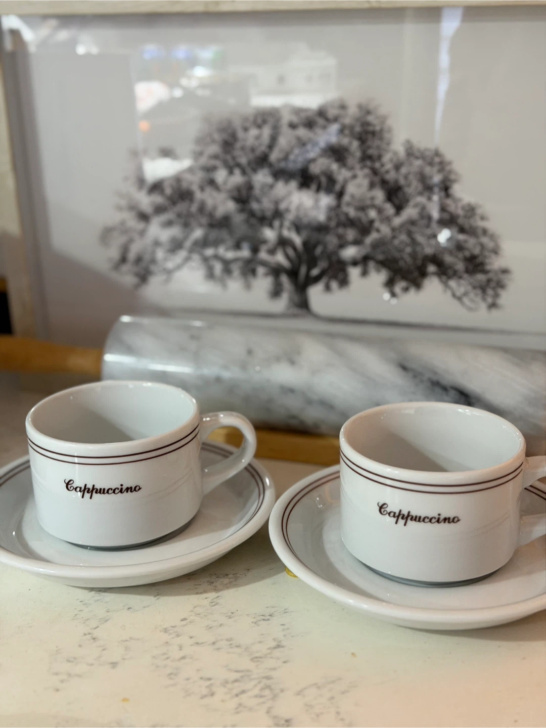 Cappuccino Cups & Saucers - Set of 2