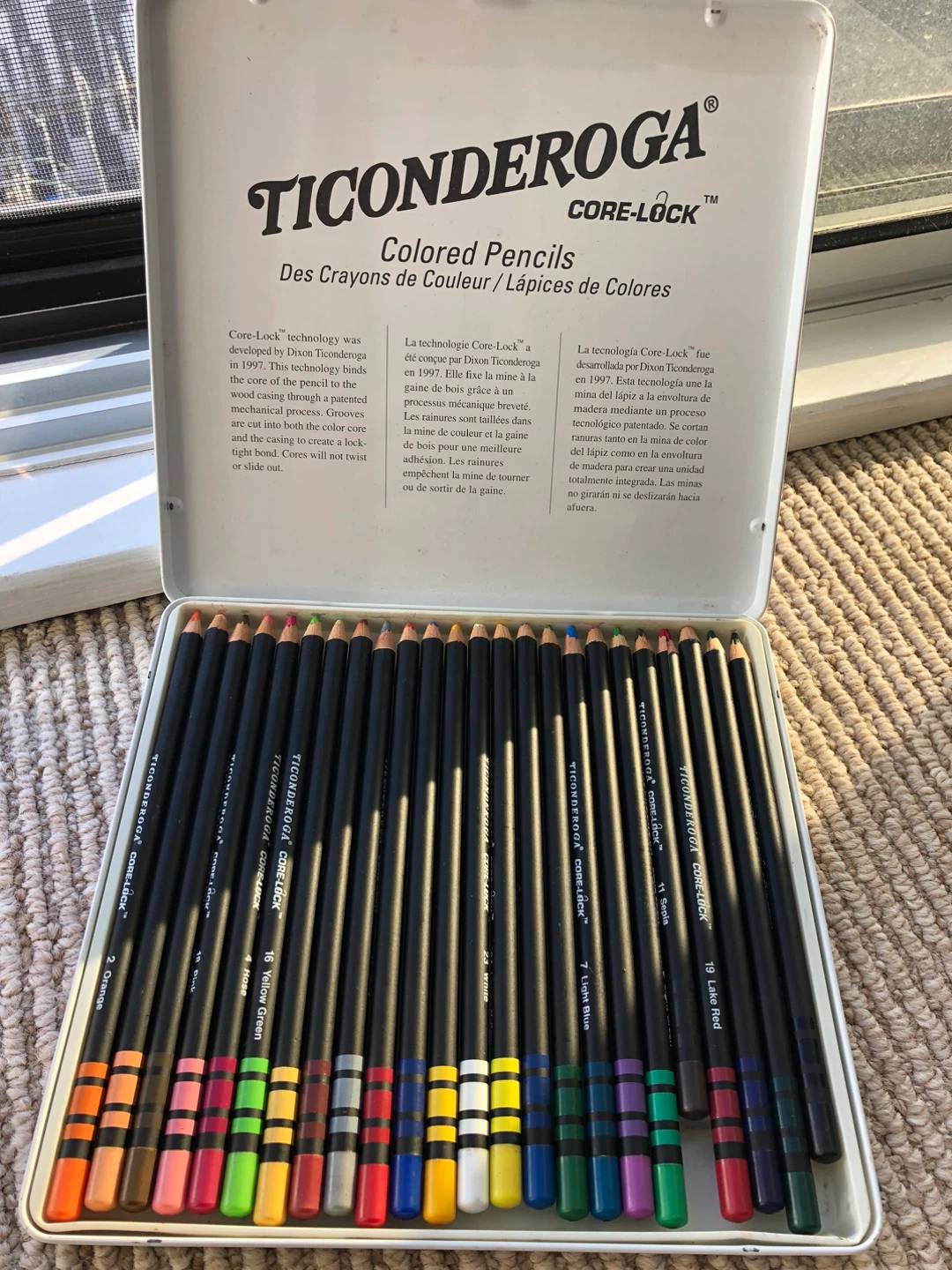 Ticonderoga Core-Lock Colored Pencils - 24 Pack