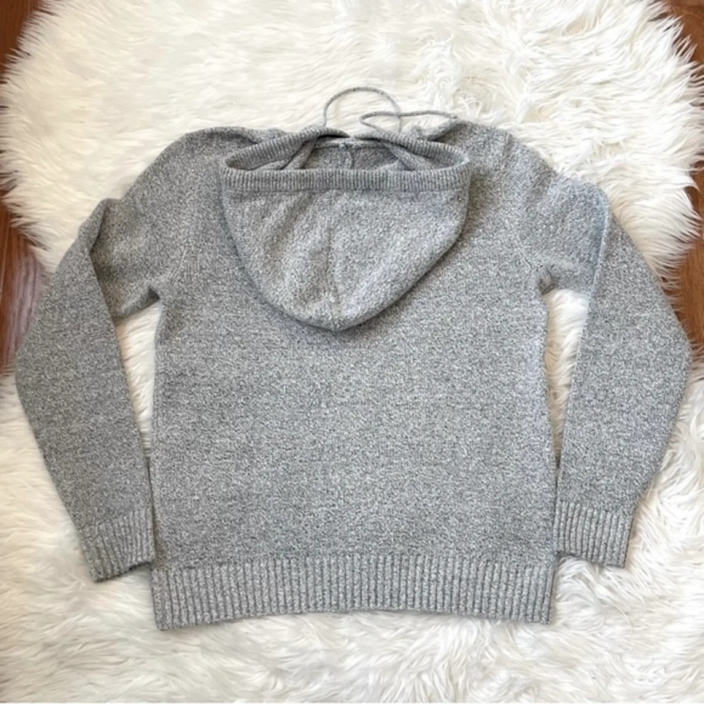 Old Navy Heather Knit Pullover Sweater Hoodie Unisex Size M/L image indicator(3)