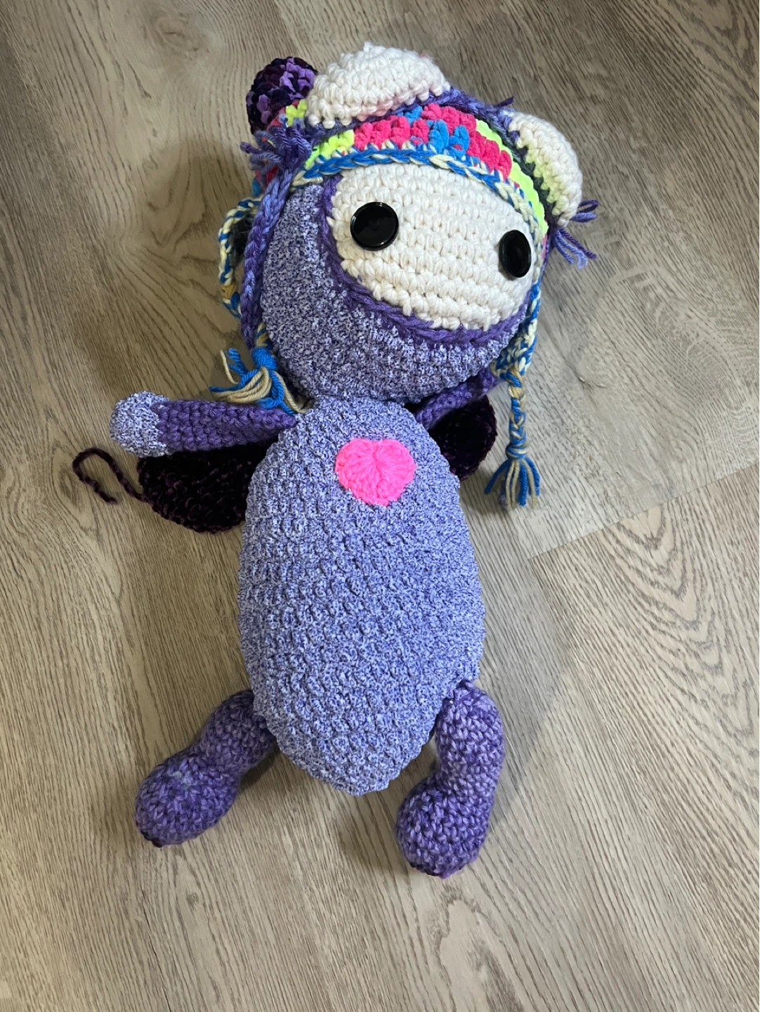 Handmade Crocheted Purple Plush Toy