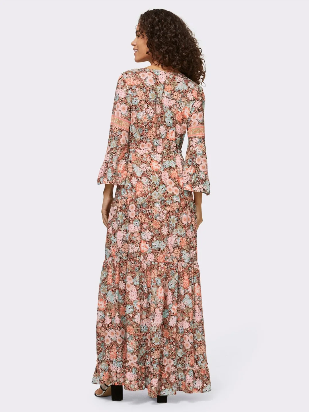 Linea Tesini Floral Bohemian Maxi Dress size 12 image indicator(10)