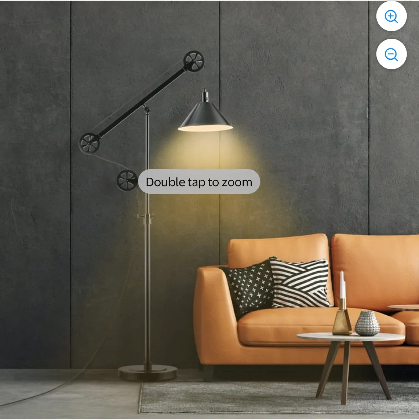 Black Industrial Pulley Floor Lamp image indicator(6)