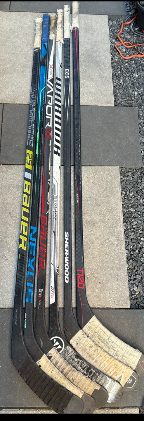 Mixed Hockey Sticks: Bauer, Warrior, Sherwood