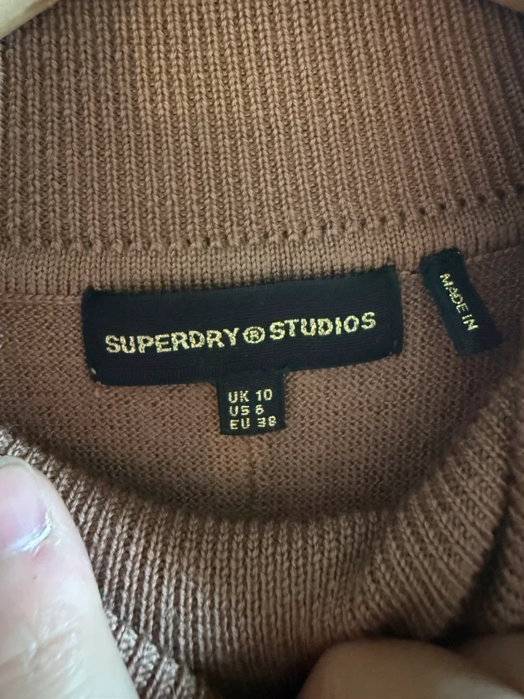 Superdry Studios Turtleneck Halter sweater Top - Size US 6 image indicator(2)