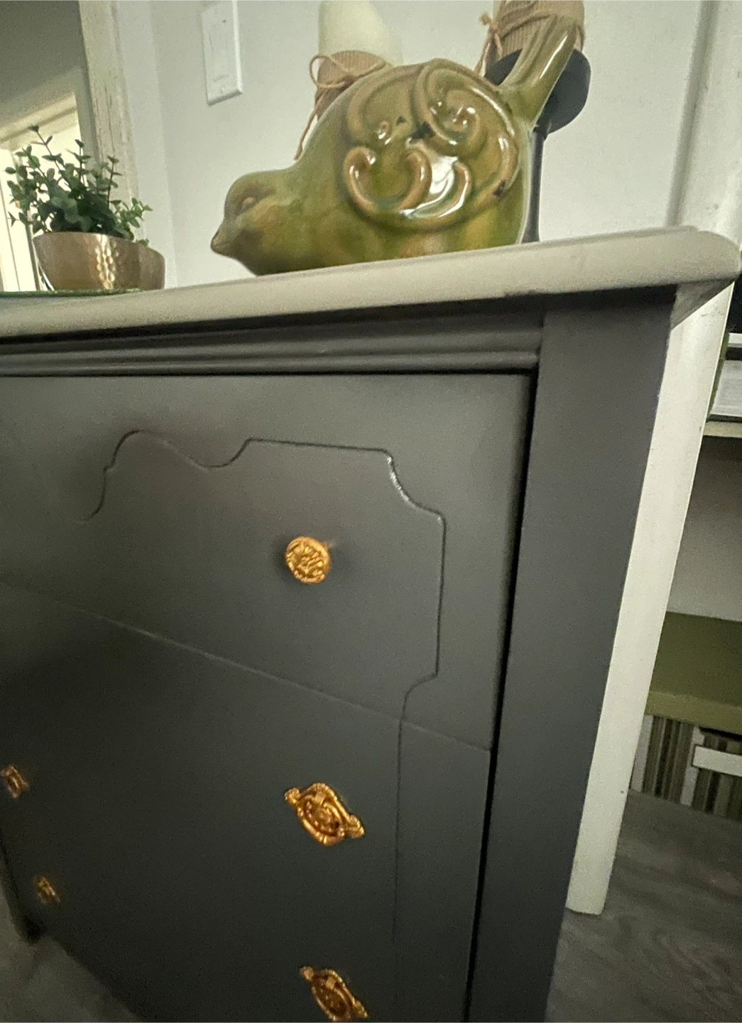 Grey Painted 4-Drawer Dresser - photo 2